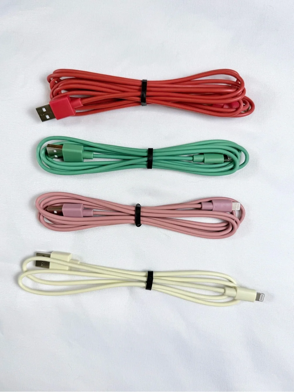 USB to Lightning Charging Cable Multicolor 4-Pack Bundle NWOT